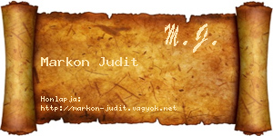 Markon Judit névjegykártya